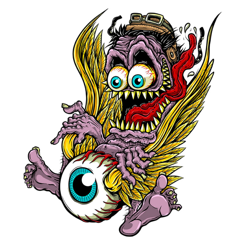 AUTOCOLLANT-STICKER LETHAL THREAT MINI MONSTER FLYING EYEBALL (60x80mm)