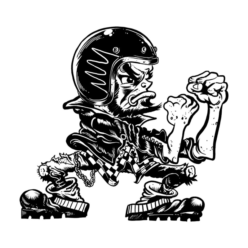 AUTOCOLLANT-STICKER LETHAL THREAT MINI FIGHTING BIKER (60x80mm)