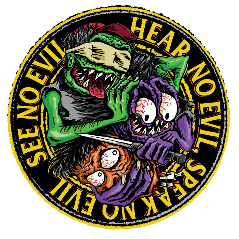 STICKER-STICKER LETHAL THREAT MINI NO EVIL MONSTERS (60x80mm)