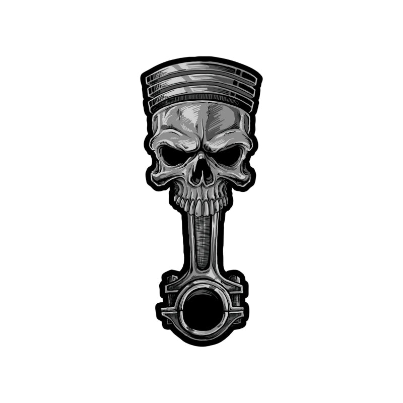 STICKER-STICKER LETHAL THREAT MINI SKULL PISTON (60x80mm)