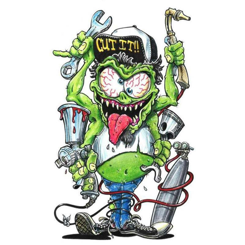 AUTOCOLLANT-STICKER LETHAL THREAT MINI MECHANIC MONSTER (60x80mm)