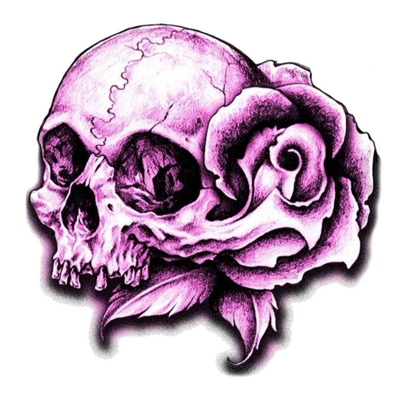 STICKER-STICKER LETHAL THREAT MINI PURPLE SKULL (60x80mm)