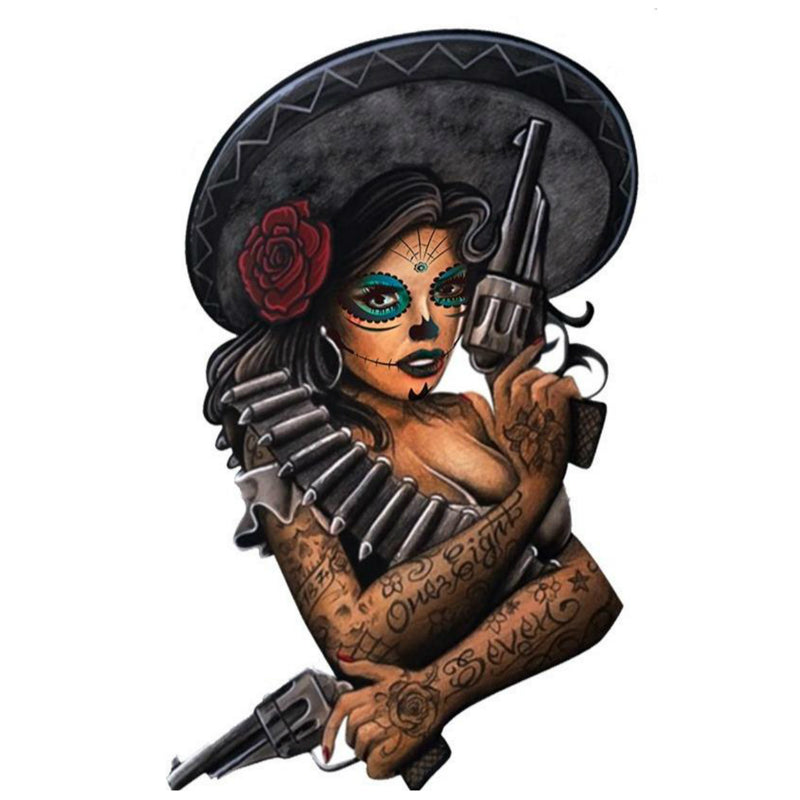 AUTOCOLLANT-STICKER LETHAL THREAT MINI BANDIDO GIRL (60x80mm)