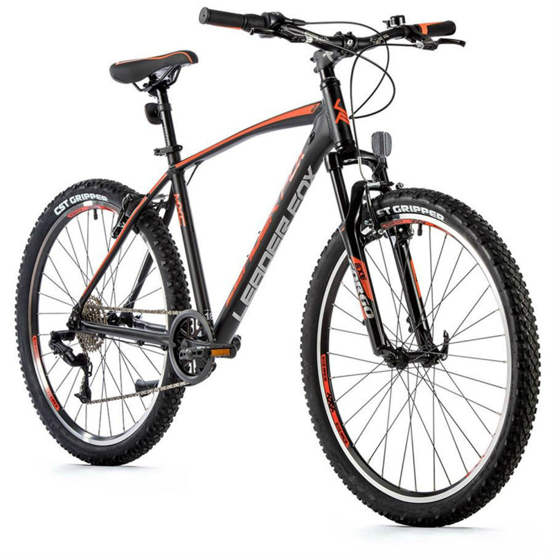 VELO MUSCULAIRE VTT 26 LEADER FOX MXC 2023 HOMME NOIR MAT-ORANGE 8V CADRE 16 POUCES (TAILLE ADULTE 160 à 168 cm)