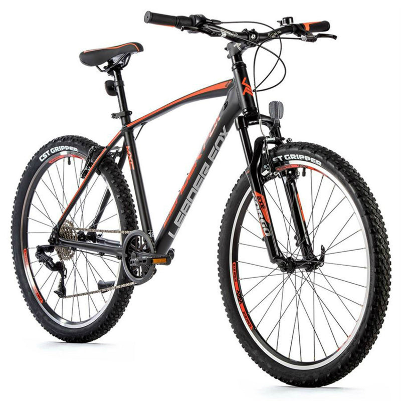 VELO MUSCULAIRE VTT 26 LEADER FOX MXC 2023 HOMME NOIR MAT-ORANGE 8V CADRE 18 POUCES (TAILLE ADULTE 170 à 178 cm)