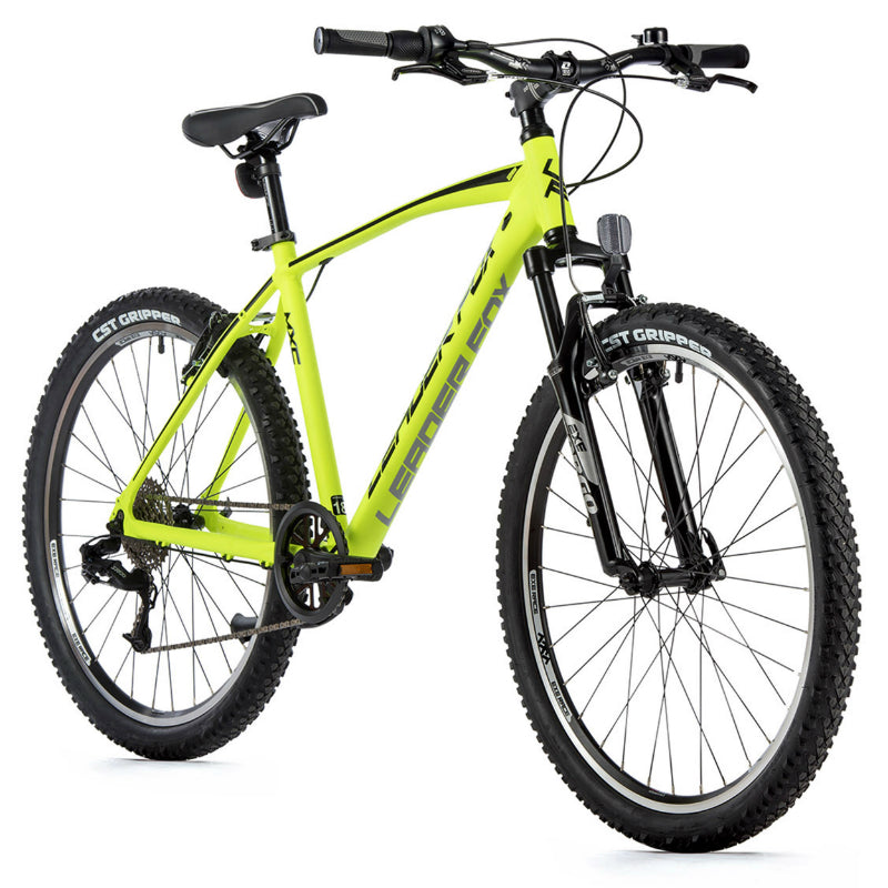 VELO MUSCULAIRE VTT 26 LEADER FOX MXC 2023 HOMME JAUNE FLUO 8V CADRE 18 POUCES (TAILLE ADULTE 170 à 178 cm)