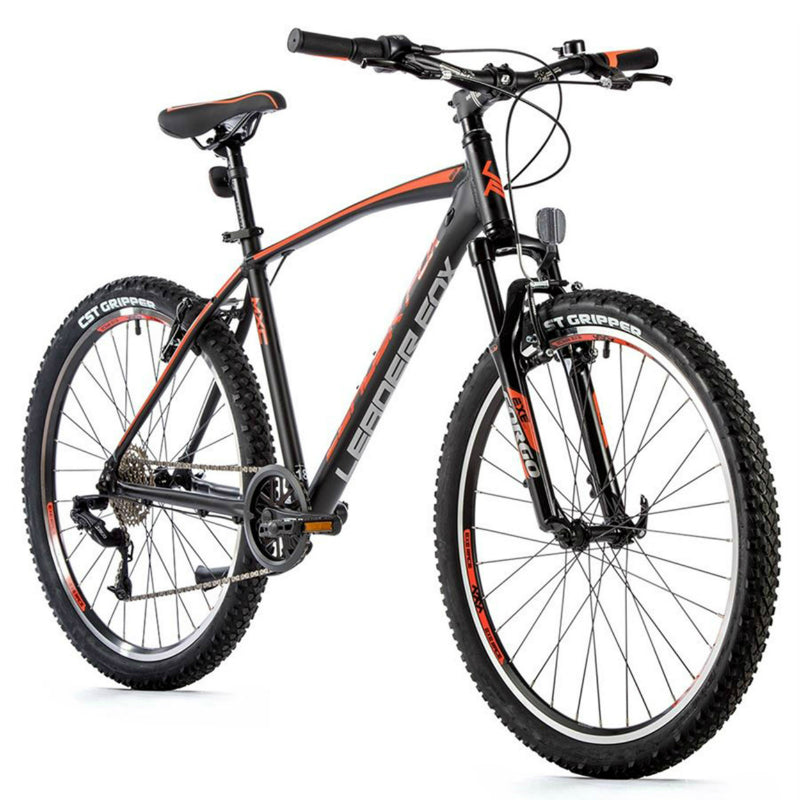 VELO MUSCULAIRE VTT 26 LEADER FOX MXC 2023 HOMME NOIR MAT-ORANGE 8V CADRE 20 POUCES (TAILLE ADULTE 180 à 188 cm)