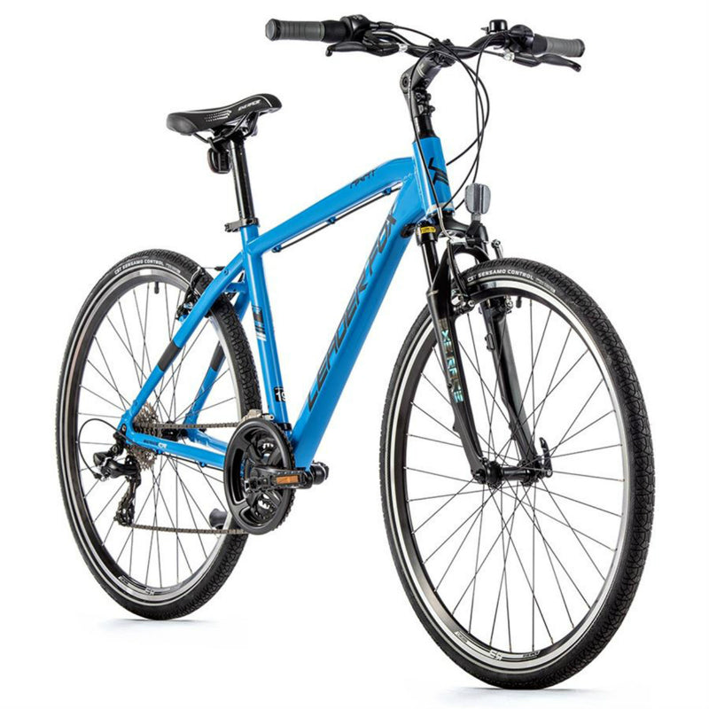 VELO MUSCULAIRE VTC 28 LEADER FOX AWAY 2023 HOMME BLEU MAT 7V CADRE 20,5 POUCES (TAILLE ADULTE 183 à 190 cm)