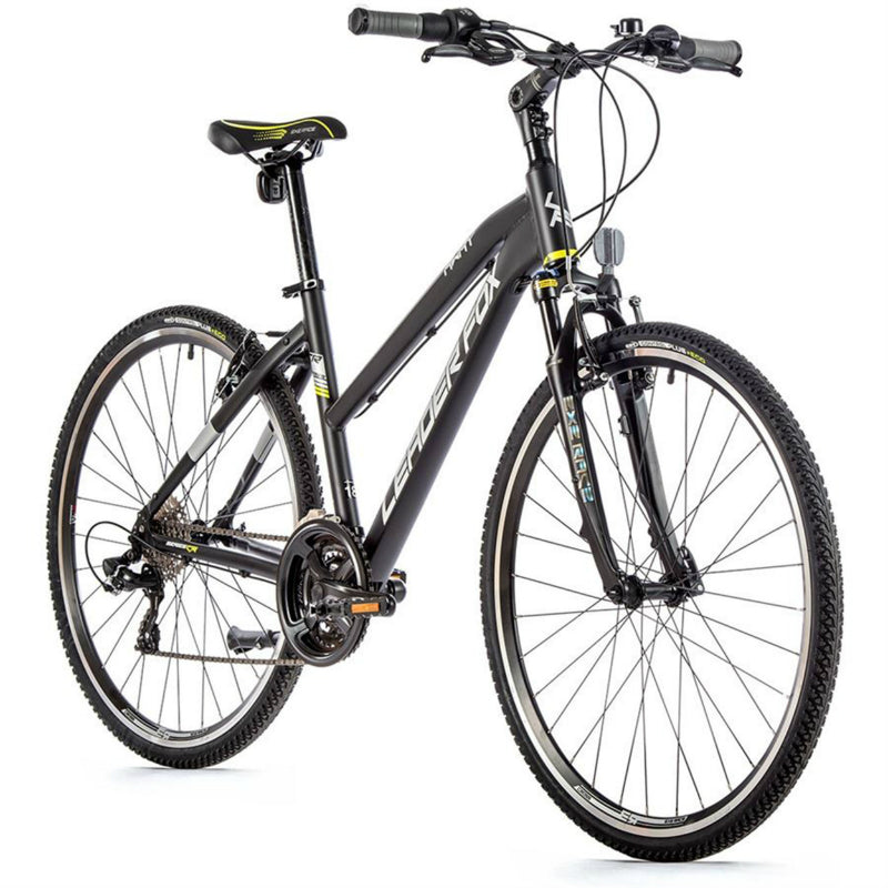 VELO MUSCULAIRE VTC 28 LEADER FOX AWAY 2023 FEMME NOIR MAT 7V CADRE 16,5 POUCES (TAILLE ADULTE 160 à 168 cm)