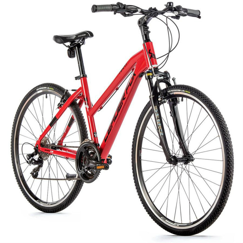 VELO MUSCULAIRE VTC 28 LEADER FOX AWAY 2023 FEMME ROUGE DUCATI 7V CADRE 16,5 POUCES (TAILLE ADULTE 160 à 168 cm)