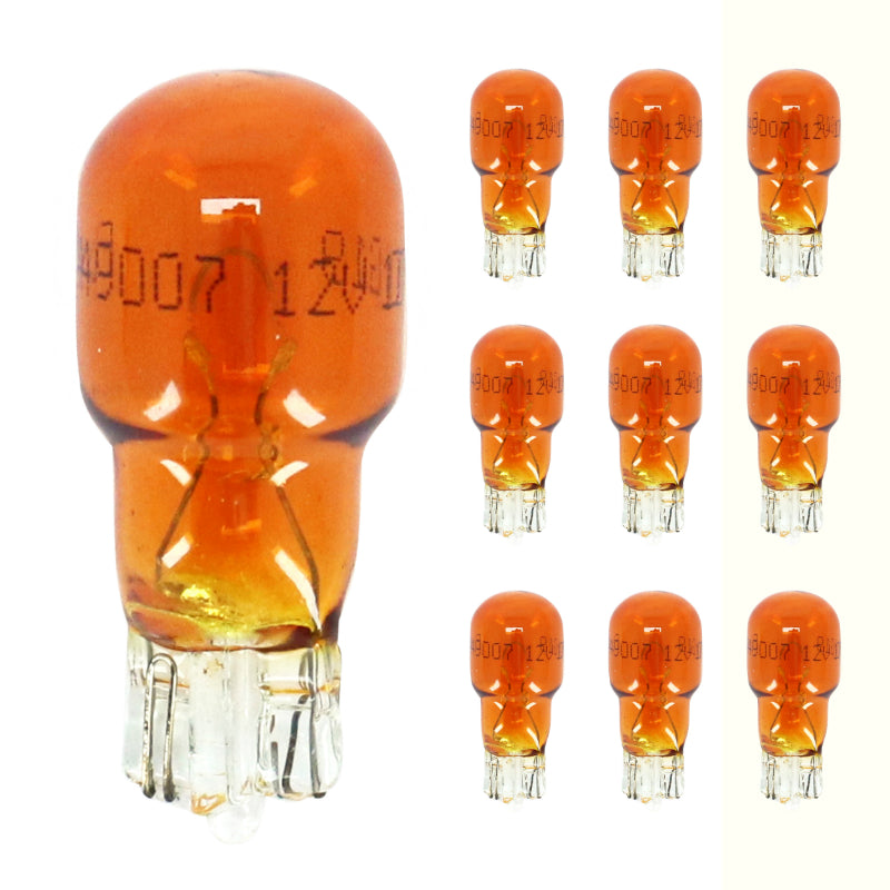 AMPOULE-LAMPE STANDARD 12V 10W CULOT W2,1x9,5d NORME T13 WEDGE STANDARD ORANGE (CLIGNOTANT) (BOITE DE 10)  -FLOSSER