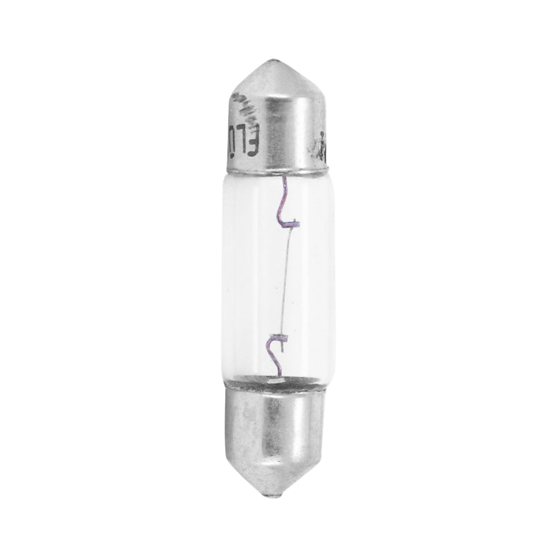 AMPOULE-LAMPE STANDARD 12V  3W CULOT SV7-8 (8x28) NORME C3W NAVETTE BLANC (FEU ARRIERE+STOP) (VENDU A L'UNITE)  -FLOSSER-