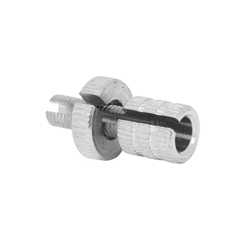 MOTORCYCLE CABLE TENSIONER HOLLOW SCREW DIAM M8 WITH ALUMINUM KNURLING (SOLD INDIVIDUALLY) -DOMINO ORIGIN-