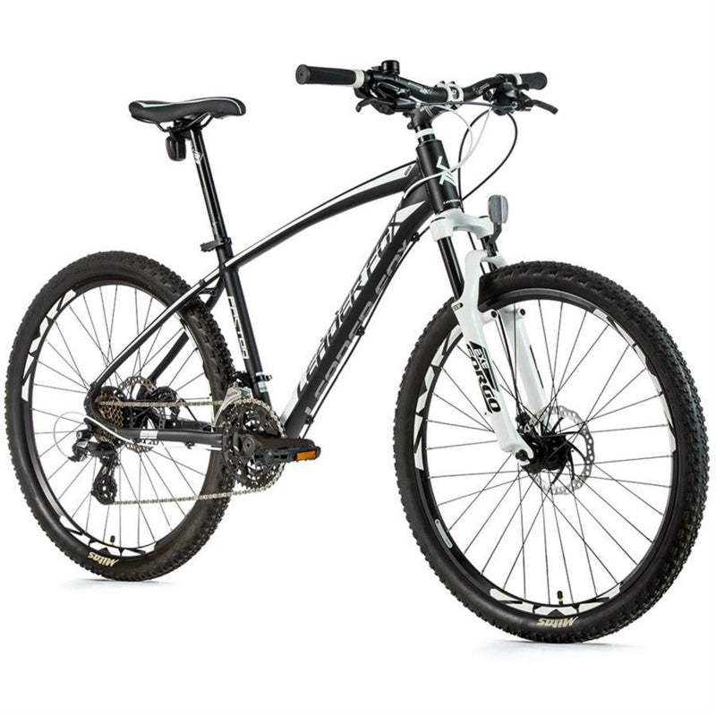 MUSCLE BIKE MTB 26 LEADER FOX FACTOR 2022 MATTE BLACK-WHITE 7 S 20 INCH ALU FRAME (ADULT SIZE 180 to 188 cm)