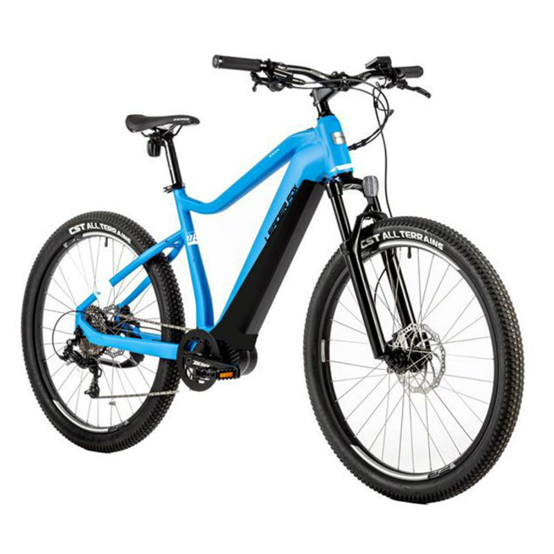 VELO ELECTRIQUE-VAE VTT 27,5 LEADER FOX SWAN 2023 HOMME BLEU 9V MOTEUR CENTRAL BAFANG M300 36V 80Nm BATTERIE 15Ah (TAILLE CADRE 16'' - H42cm - S - POUR ADULTE DE 158cm à 168cm)