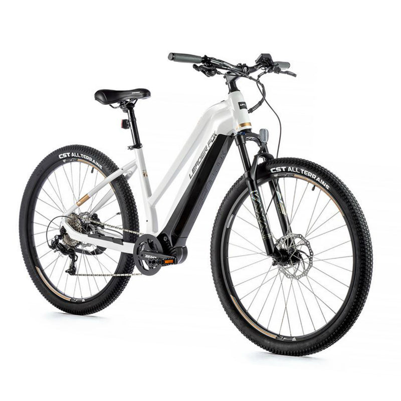 VELO ELECTRIQUE-VAE VTT 29 LEADER FOX SWAN 2023 FEMME BLANC 9V MOTEUR CENTRAL BAFANG M300 36V 80Nm BATTERIE 15Ah (18'' - H46cm - TAILLE M - POUR ADULTE DE 168cm à 178cm)