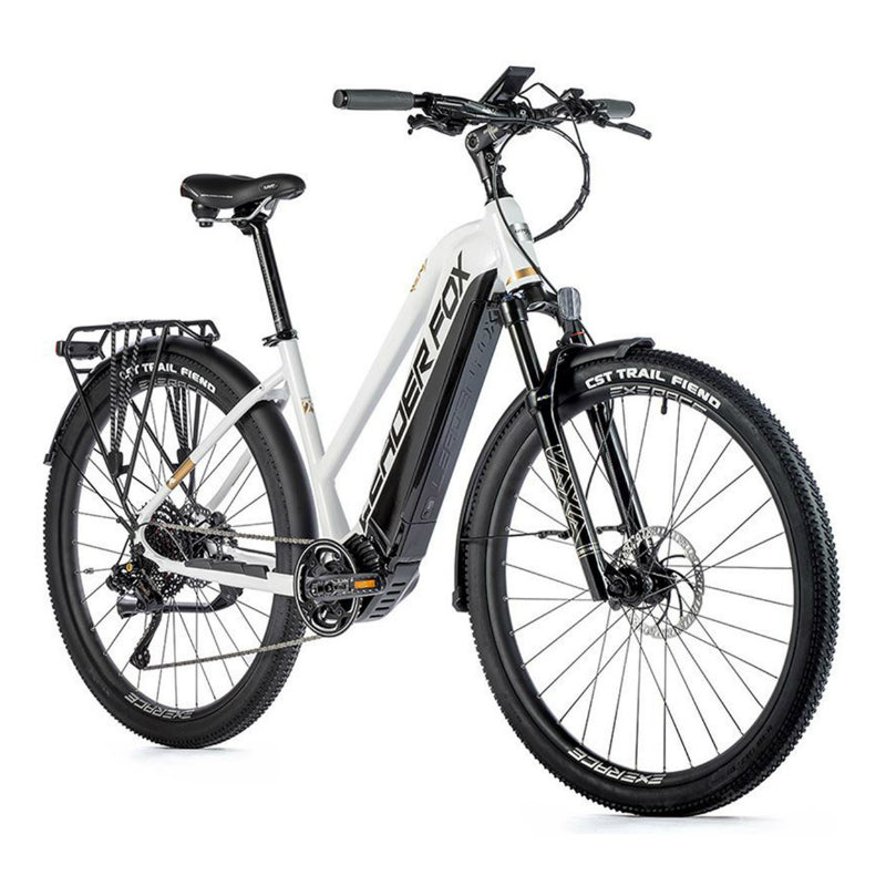 VELO ELECTRIQUE-VAE VTC 29 LEADER FOX BEND 2023 FEMME BLANC 9V MOTEUR CENTRAL BAFANG M510 36V 95Nm BATTERIE 20Ah (16,5'' - H43cm - TAILLE S - POUR ADULTE DE 158cm à 168cm)