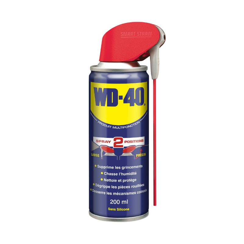 LUBRIFIANT WD-40 MULTIFONCTION DOUBLE POSITION (AEROSOL 200 ml)