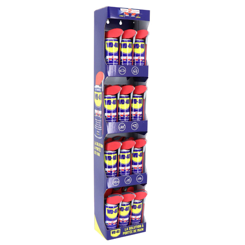 LUBRIFIANT WD-40 MULTIFONCTION DOUBLE POSITION (1 PRESENTOIR DE 24 AEROSOLS 200 ml)