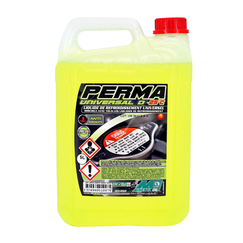 LIQUIDE DE REFROIDISSEMENT MINERVA PERMA UNIVERSAL R -25°C  (5L)