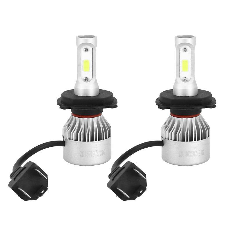 AMPOULE-LAMPE A LED H4 12V CULOT P43t 8000 LUMENS 6500K AVEC VENTILATEUR DE REFOIDISSEMENT ALU (CODE-PHARE) (VENDU PAR 2 )  -SELECTION P2R-