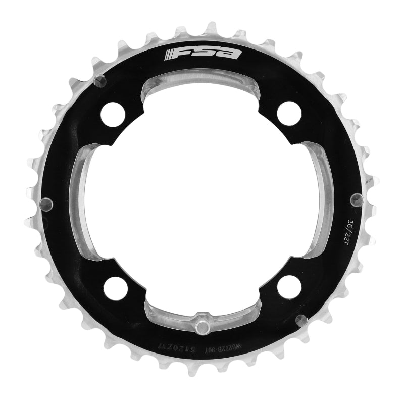 MTB CHAINRING 4BRA D.104 FSA ORIGIN 36T DOUBLE EXTERIOR BLACK ALU 10-11V. (WB272B)