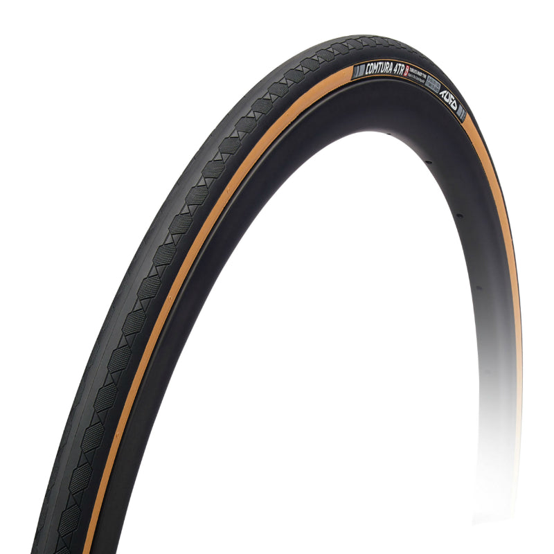 WEGBAND 700 X 25 TUFO COMTURA 4TR TUBELESS READY ZWART-BEIGE TS (25-622)