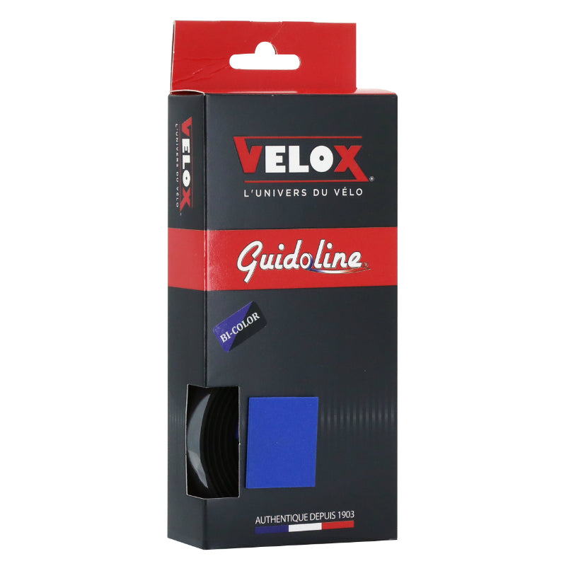 HANDLEBAR TAPE - VELOX MAXI CORK BICOLOR BLACK-BLUE HANDLEBAR - HANDLEBAR TAPE