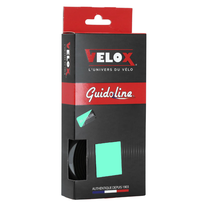 HANDLEBAR TAPE - VELOX MAXI CORK BICOLOR BLACK-GREEN BIANCHI HANDLEBAR - HANDLEBAR TAPE