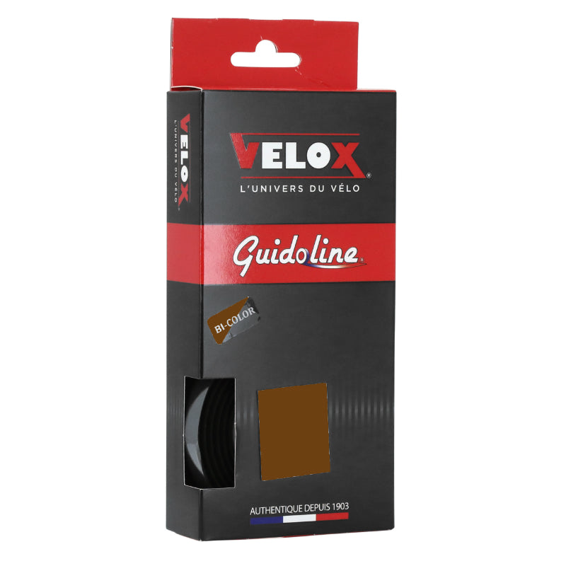 HANDLEBAR TAPE - VELOX MAXI CORK BICOLOR BLACK-BROWN HANDLEBAR - HANDLEBAR TAPE