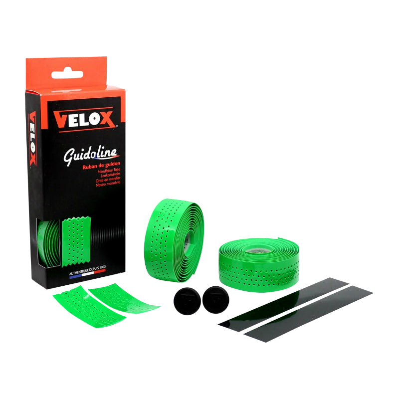 HANDLEBAR TAPE - VELOX GLOSS PERFORATED GREEN GLOSS HANDLEBAR - HANDLEBAR TAPE