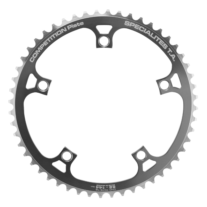 5BRA D.144 TA 52TTS SILVER ALU 7075 TRACK CHAINRING FOR 3.17mm (1"1-8) CHAIN