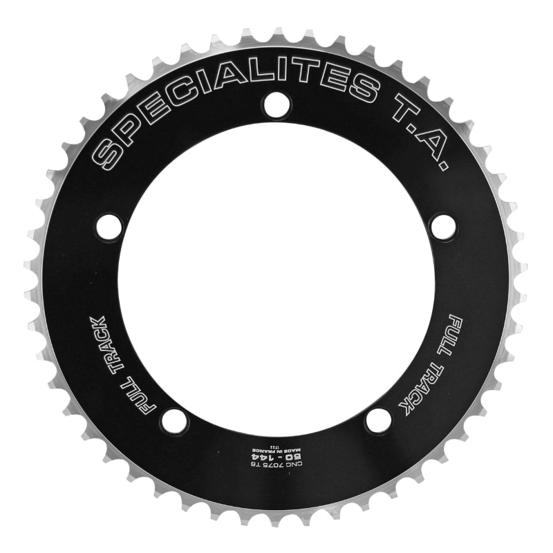 5BRA D.144 TA FULL TRACK 50TTS BLACK ALU 7075 CHAINRING FOR 3.17mm (1"1-8) CHAIN