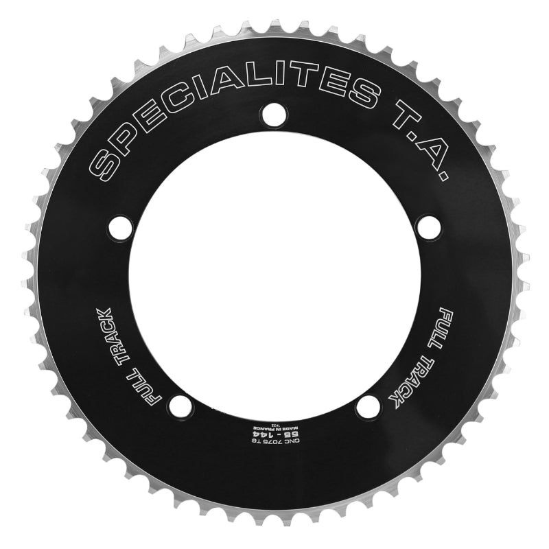 5BRA D.144 TA FULL TRACK 55TTS BLACK ALU 7075 CHAINRING FOR 3.17mm (1"1-8) CHAIN