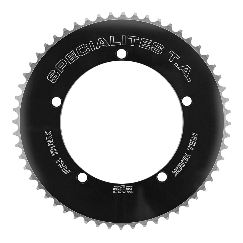 5BRA D.144 TA FULL TRACK 56T BLACK ALU 7075 CHAINRING FOR 3.17mm (1"1-8) CHAIN