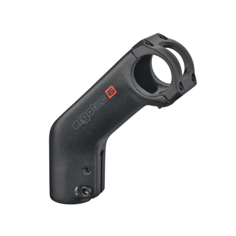 MTB -URBAIN-TREKKING STEM ERGOTEC HOGE BARRACUDA I RISE 45° ALU ZWART 28,6 mm VOOR 31,8 mm STUUR L 90 mm (LEVEL 6 GOEDGEKEURD)