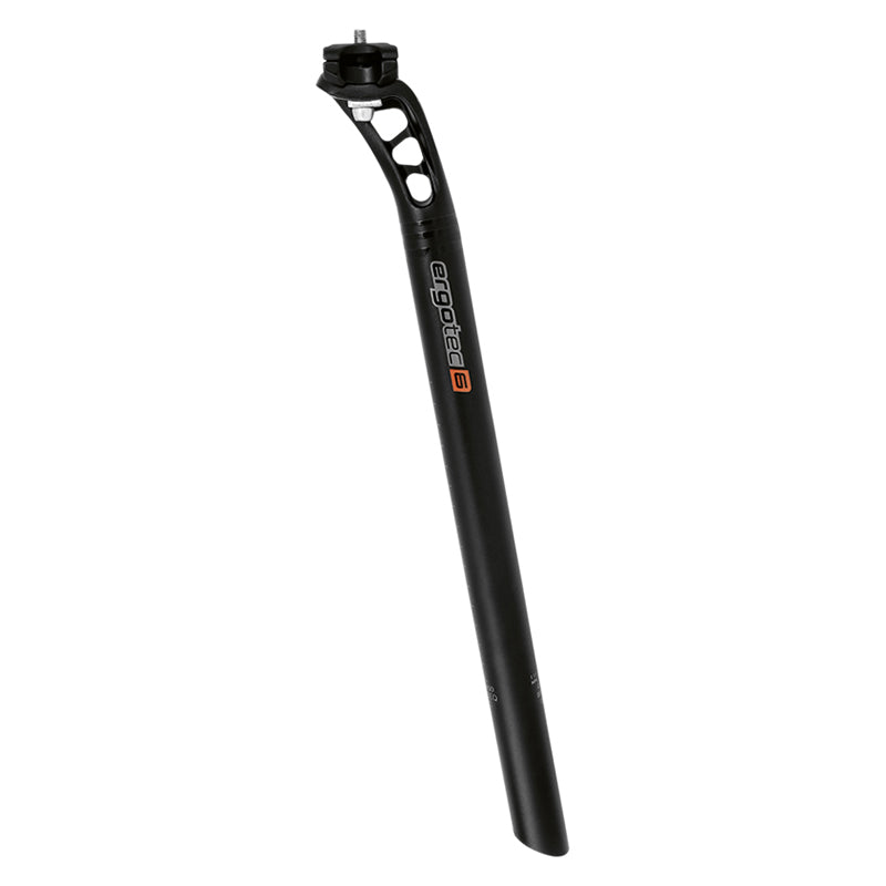 TIGE DE SELLE ROUTE-VTT ERGOTEC HOOK EVOLUTION ALUMINIUM NOIR DIAM 27.2 MM L 400 MM RECUL 15 mm (HOMOLOGUE NIVEAU 6)