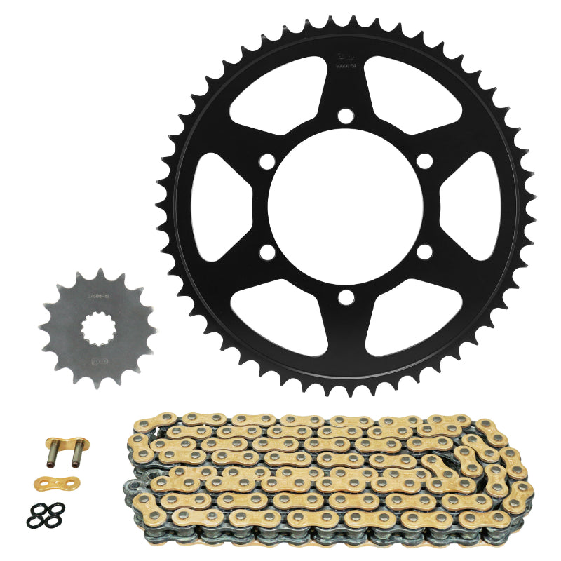 KIT CHAINE ADAPTABLE TRIUMPH 660 TRIDENT 2021+  520  16x51  (DIAM COURONNE 106-125-10.5)  (DEMULTIPLICATION ORIGINE)  -AFAM-