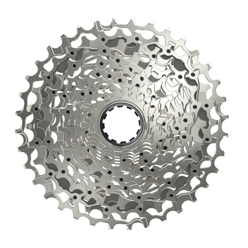 CASSETTE 12V. SRAM AXS RIVAL XG1250 XDR 10-36 ARGENT (EMPREINTE SRAM) (10,11,12,13,15,17,19,21,24,28,32,36)