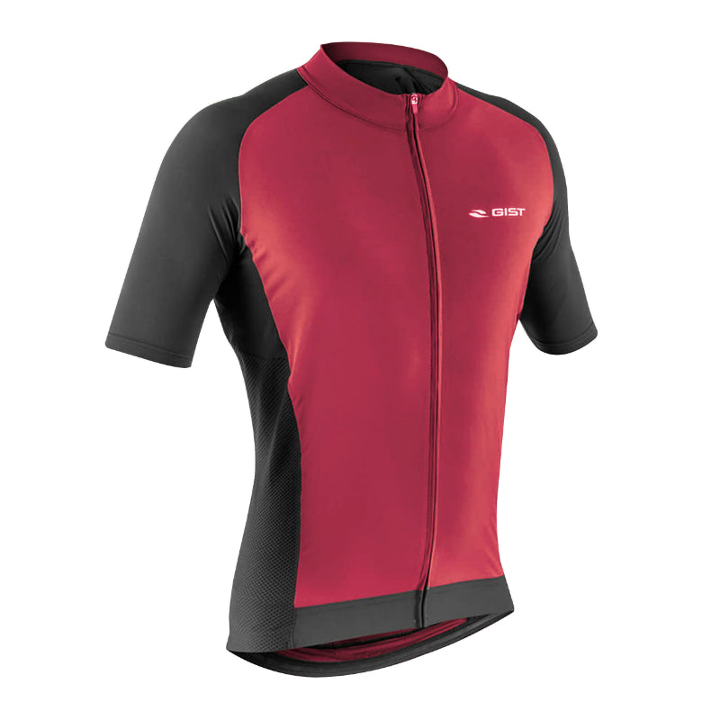 GIST HEREN JERSEY MET KORTE MOUWEN GRAVEL ZIP TOTAAL ROOD XL -5361