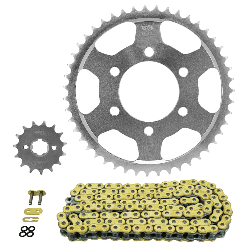 ADAPTABLE CHAIN ​​KIT HONDA 125 CB R 2018+2020 428 15x47 (CROWN DIAM 68-90-10.25) (ORIGINAL GEAR REDUCTION) -AFAM-