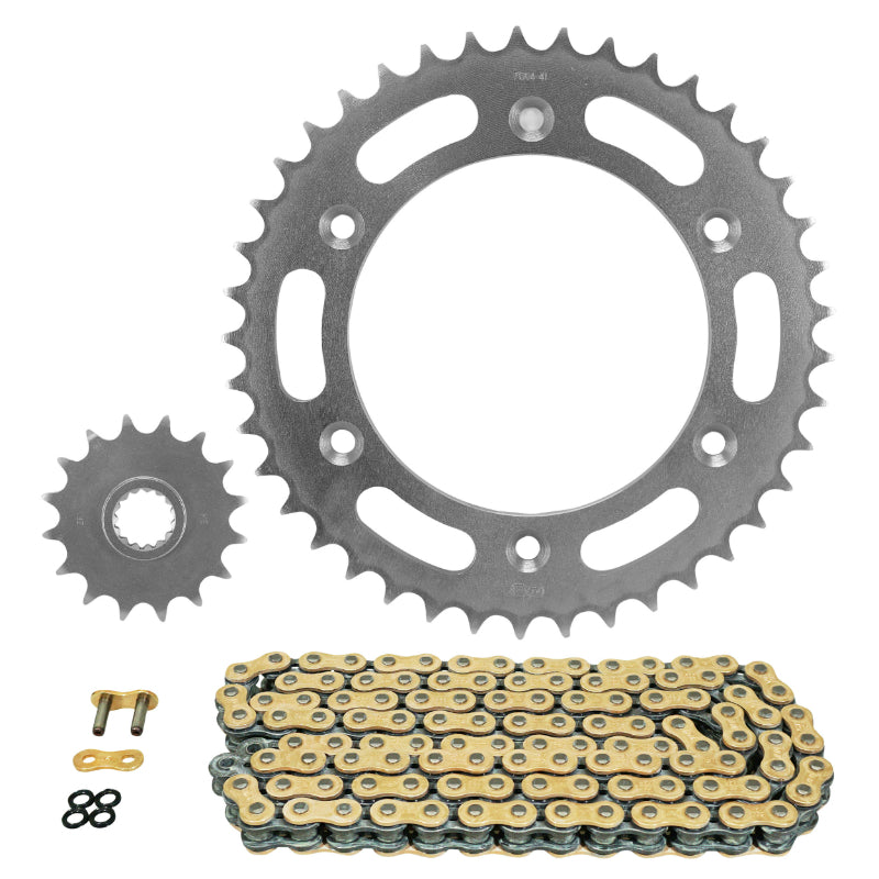 KIT CHAINE ADAPTABLE KTM 890 DUKE R 2020+2021  520  16x41  (DIAM COURONNE 125-150-8.5)  (DEMULTIPLICATION ORIGINE)  -AFAM-