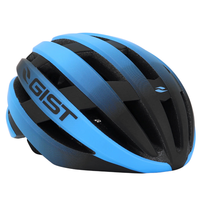 GIST ROUTE REVOL ADULT CYCLING HELMET BLUE-BLACK WOMEN AND JUNIOR FULL IN-MOLD SIZE 54-58 ADJUSTMENT WHEEL