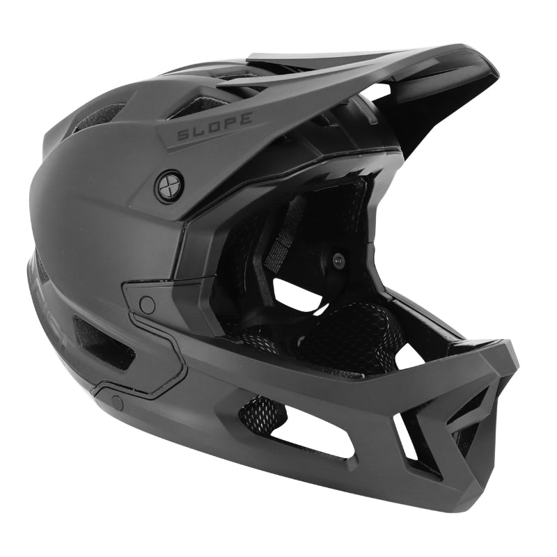 GIST SLOPE BLACK FULL-FACE DOWNHILL-ENDURO BIKE HELMET SIZE 56-59 CM (SOLD IN BOX) - EN1078 COMPLIANT