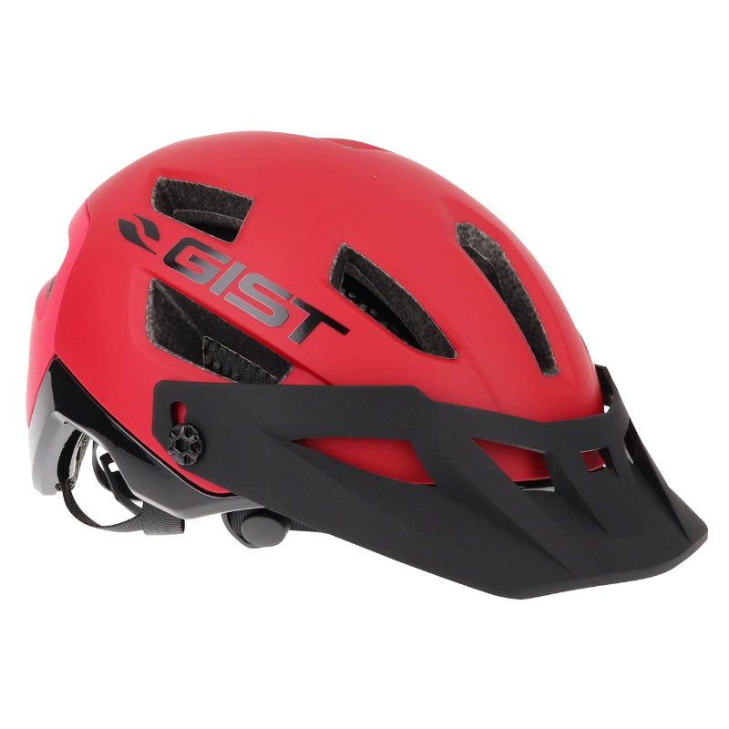 GIST MTB KOP RED IN-MOLD ADULT BICYCLE HELMET SIZE 53-59 WITH 3-POSITION ADJUSTABLE VISOR AND FIT-SYSTEM (SOLD IN BOX)