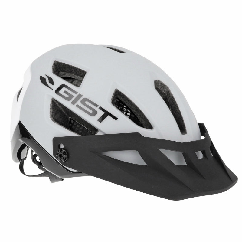 GIST MTB KOP LIGHT GREY IN-MOLD ADULT BICYCLE HELMET SIZE 53-59 WITH 3-POSITION ADJUSTABLE VISOR AND FIT-SYSTEM (SOLD IN BOX)