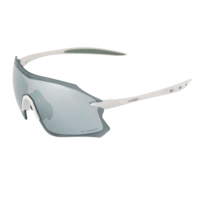 GIST PACK ADULT CYCLING GLASSES WHITE FRAME - 100% UV PROTECTION - UVA - UVB) ULTRA LIGHT (CAT 3 LENS)