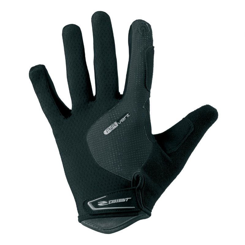 GANTS VELO VTT LONG GIST HERO GEL NOIR  M (PAIRE SUR CARTE) COMPATIBLE ECRAN TACTILE -5532