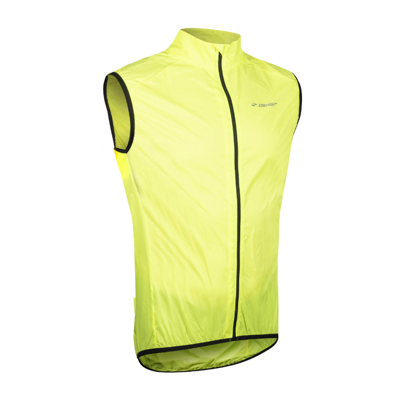 VESTE COUPE VENT GIST JAUNE FLUO SANS MANCHE L -5258