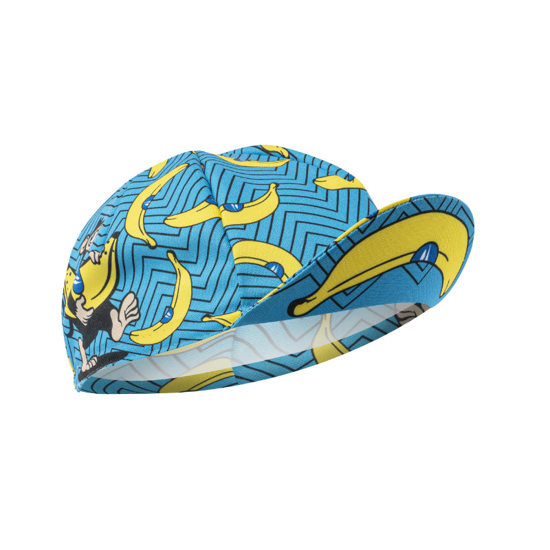 BANANA DECO BICYCLE CAP BLUE - YELLOW